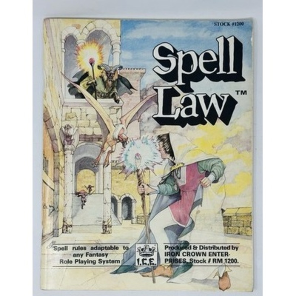 ICE Spell Law Rolemaster #1200 RPG Supplement Gaming Manual Fantasy Tabletop